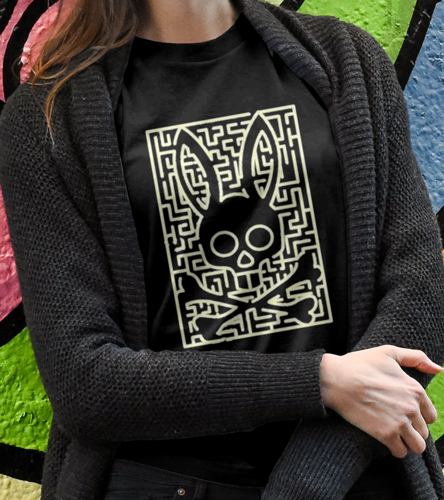 Psycho Bunny Pisani Skull Crossbones Maze T-Shirt