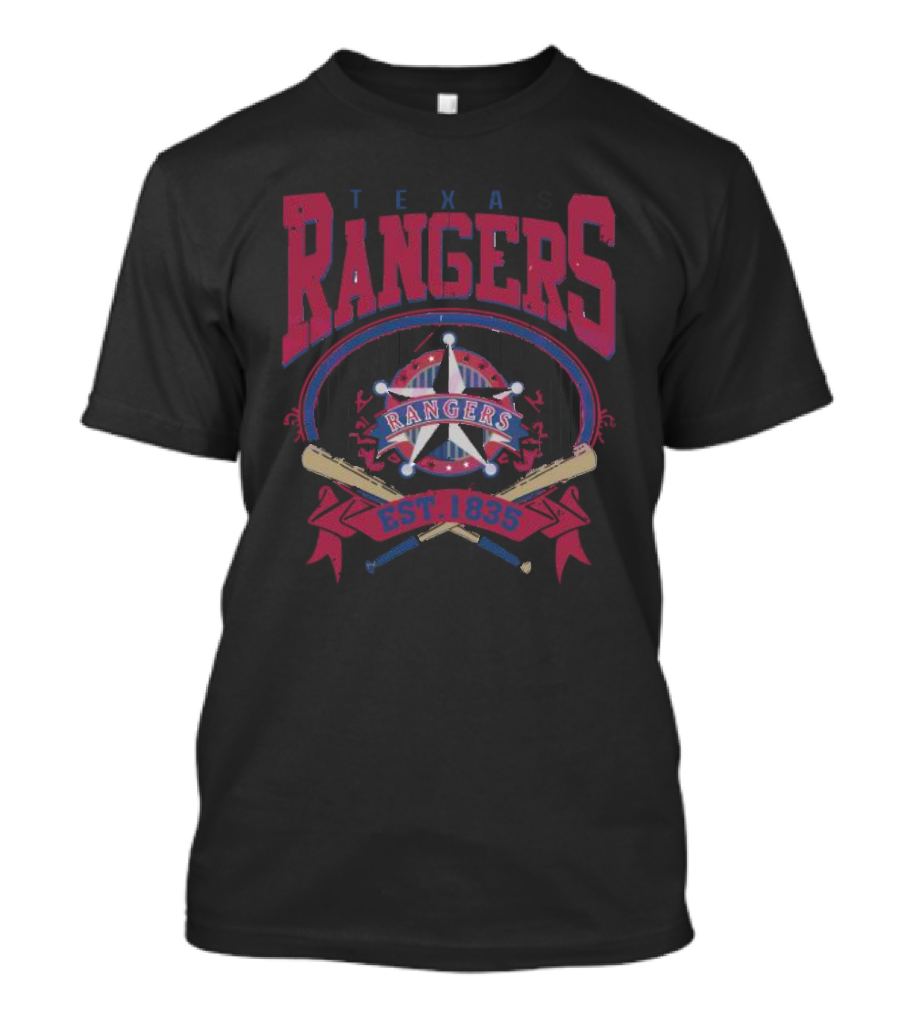 Texas Rangers Baseball Est. 1835 Vintage 90s MLB T-Shirt