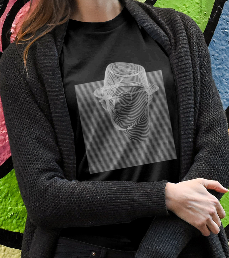 Emerging 3 Contemplation Optical Illusion Hat And Glasses T-Shirt