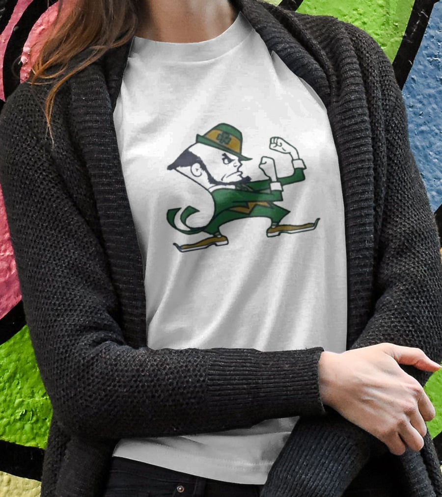 Frank Fleming Notre Dame Fighting Irish Leprechaun Iconic Mascot T-Shirt