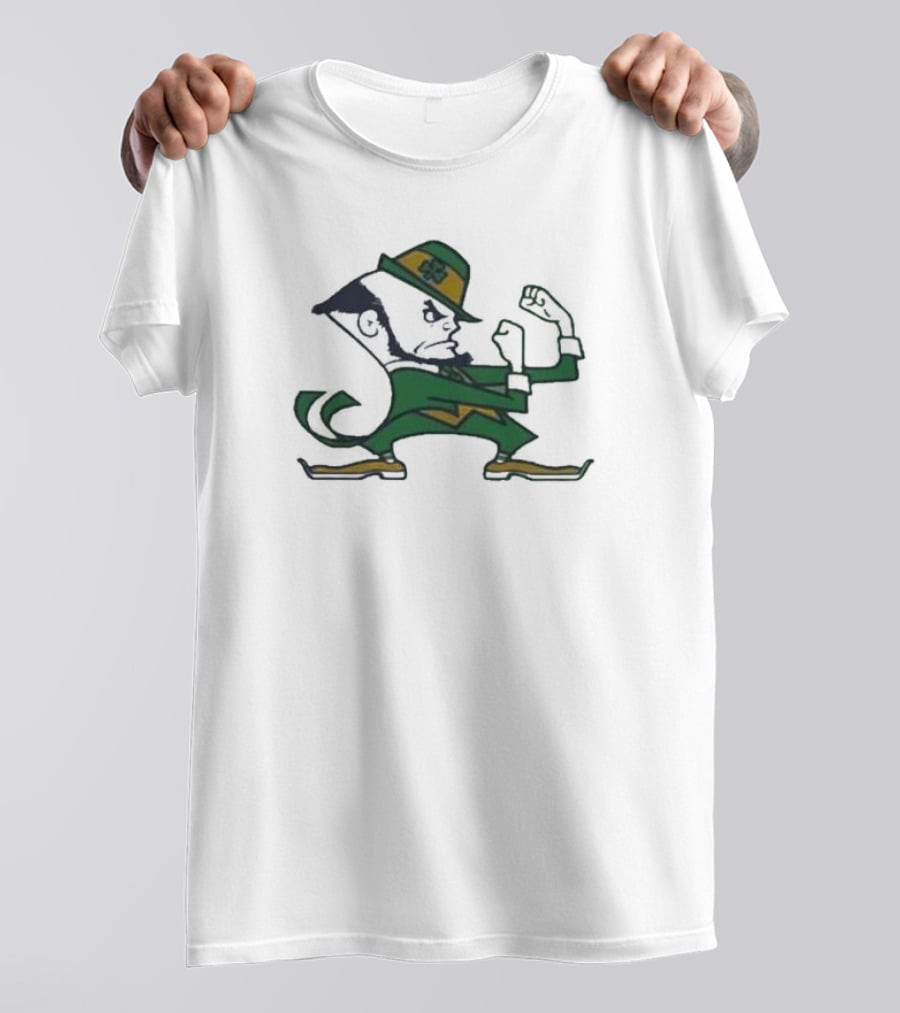 Frank Fleming Notre Dame Fighting Irish Leprechaun Iconic Mascot T-Shirt