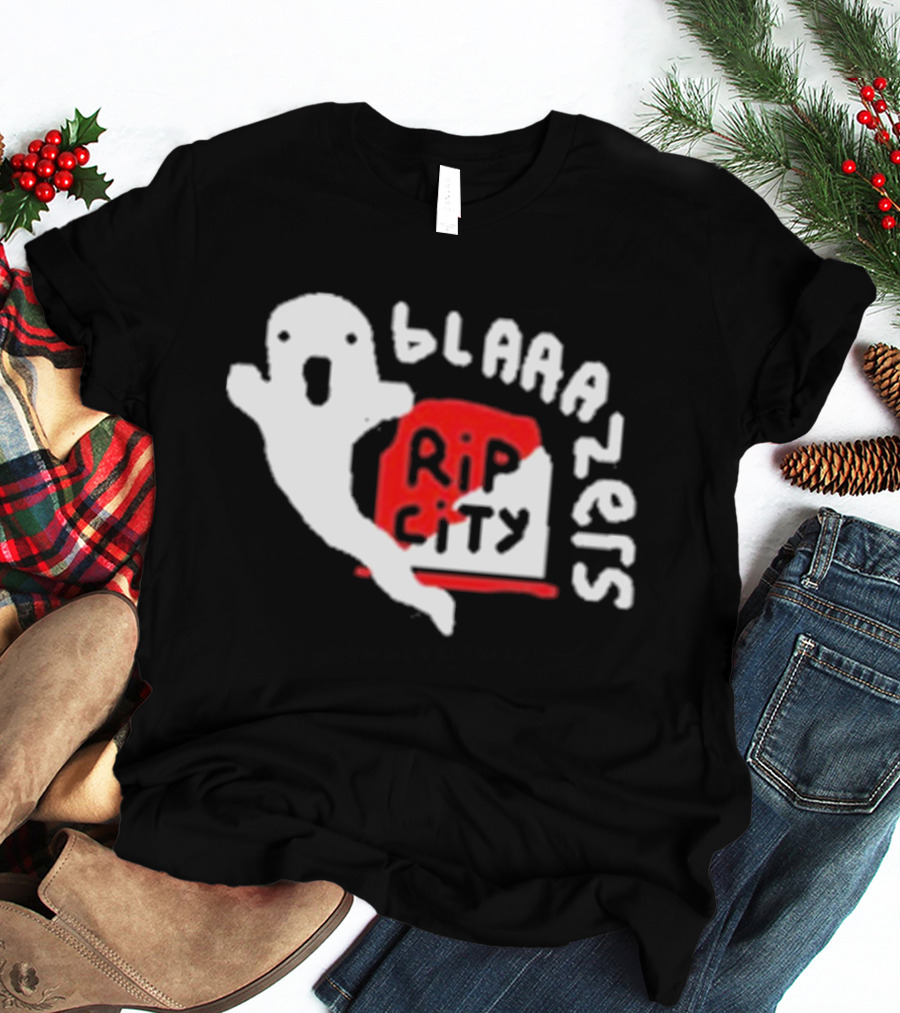 Rip City Blaaazers Ghost And Tombstone T-Shirt