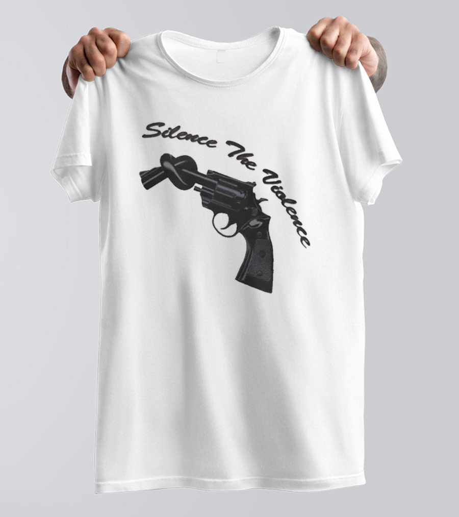 Baltimore Silence The Violence Knotted Gun T-Shirt
