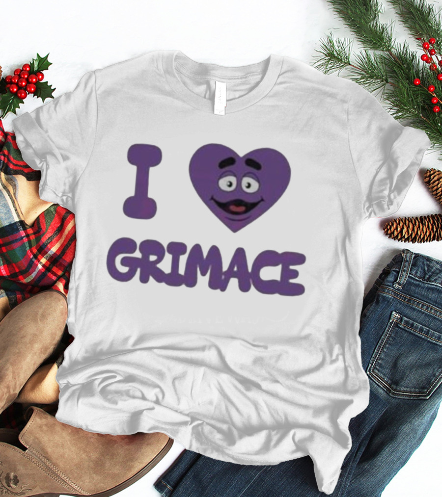 I Love Grimace Funny Face Hbd McDonalds T-Shirt
