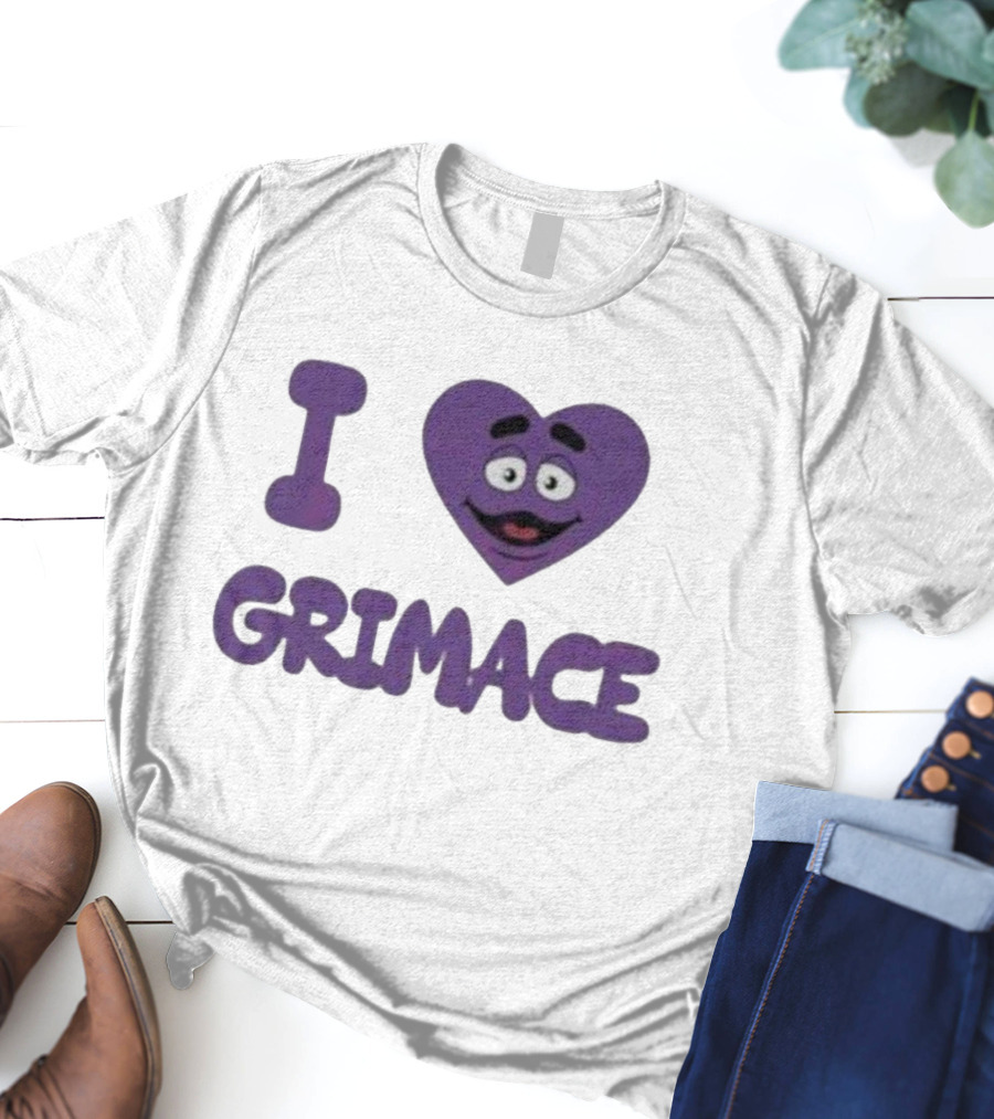 I Love Grimace Funny Face Hbd McDonalds T-Shirt