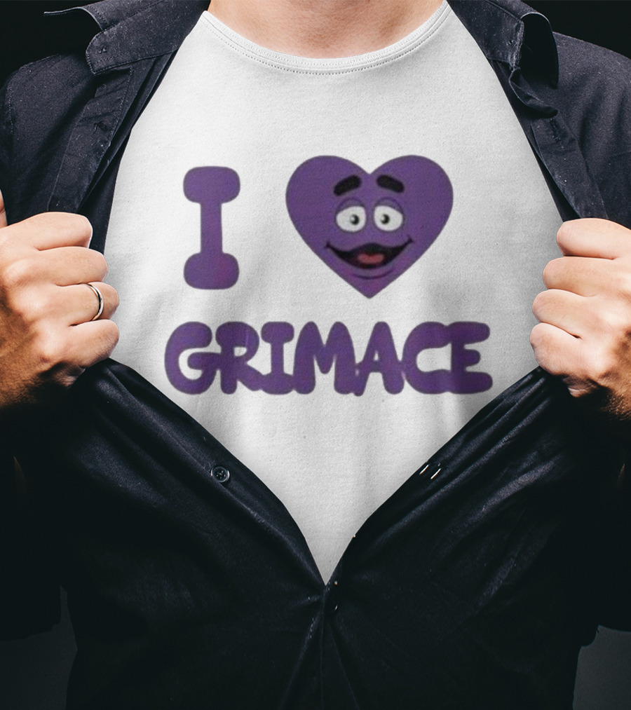 I Love Grimace Funny Face Hbd McDonalds T-Shirt