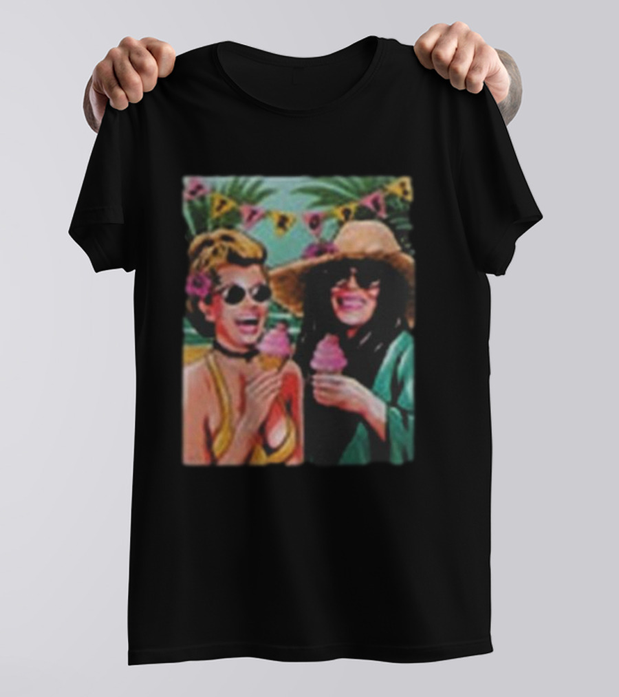 St Tropez Ice Cream Smiles Sunglasses And Sunhats T-Shirt