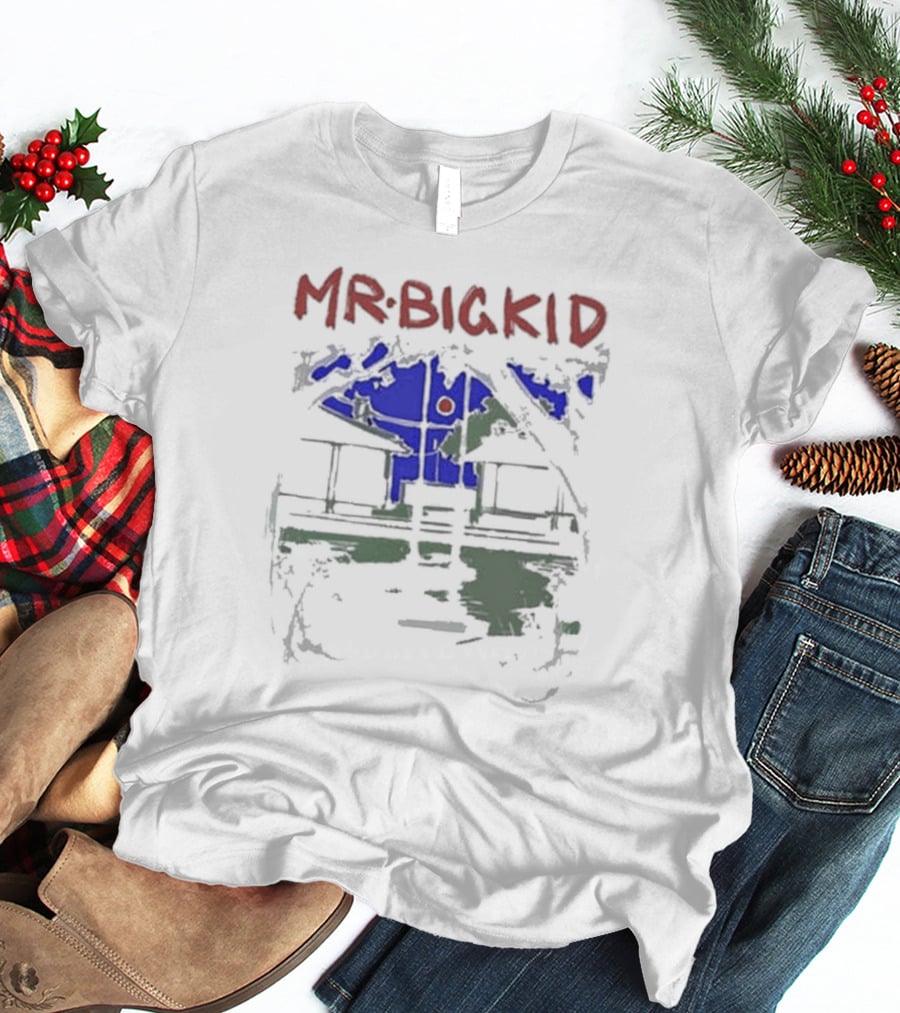 MR Big Kid Madcap Cabin In Blue Night Sketched Scene T-Shirt