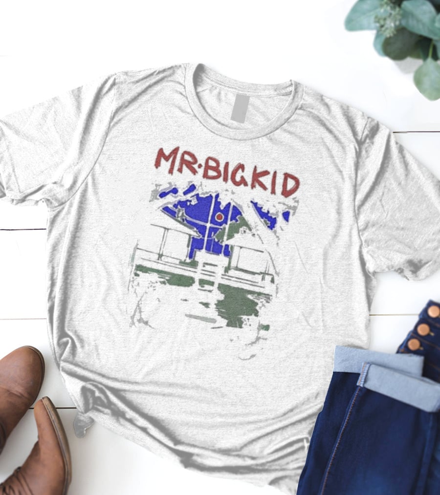 MR Big Kid Madcap Cabin In Blue Night Sketched Scene T-Shirt