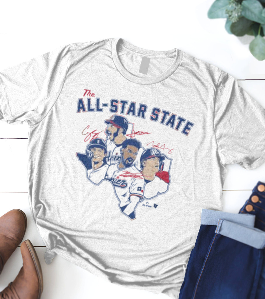 The All-Star State Texas Baseball Legends T-Shirt