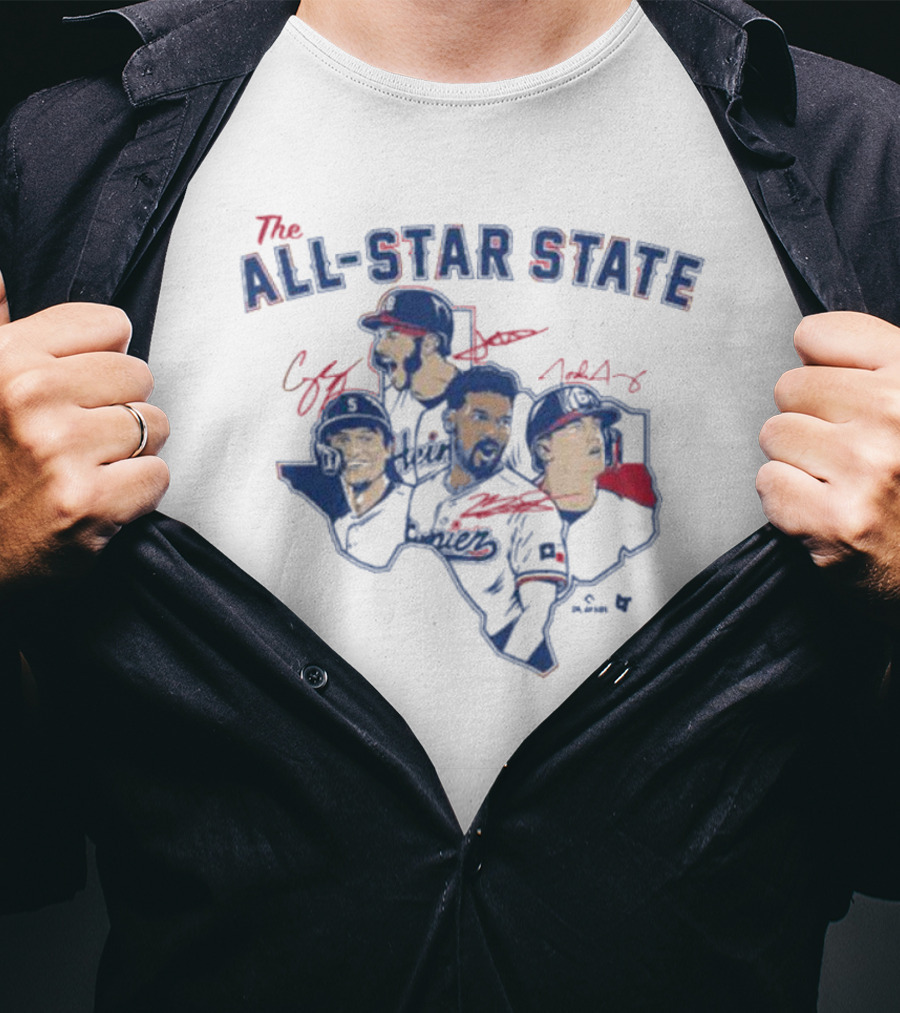 The All-Star State Texas Baseball Legends T-Shirt