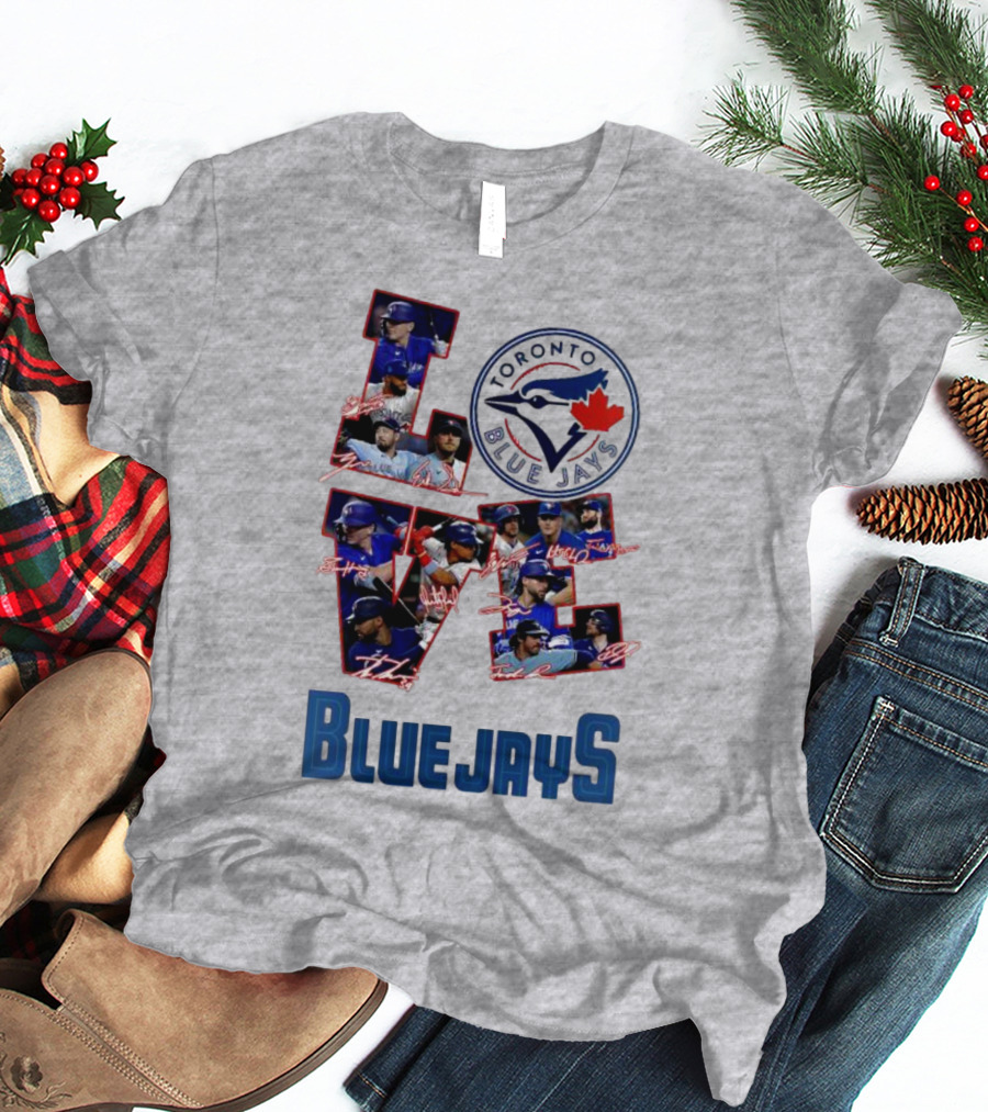 Toronto Blue Jays Love Team Signatures Baseball T-Shirt