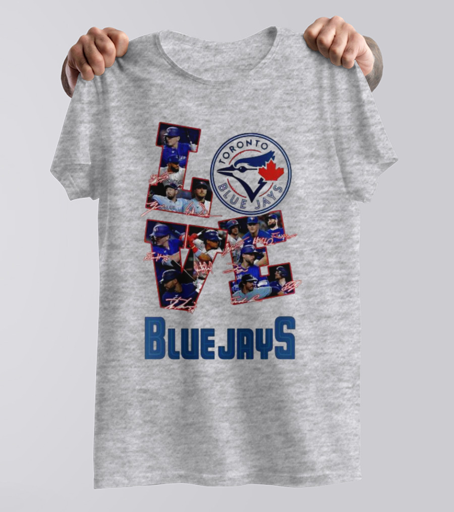 Toronto Blue Jays Love Team Signatures Baseball T-Shirt