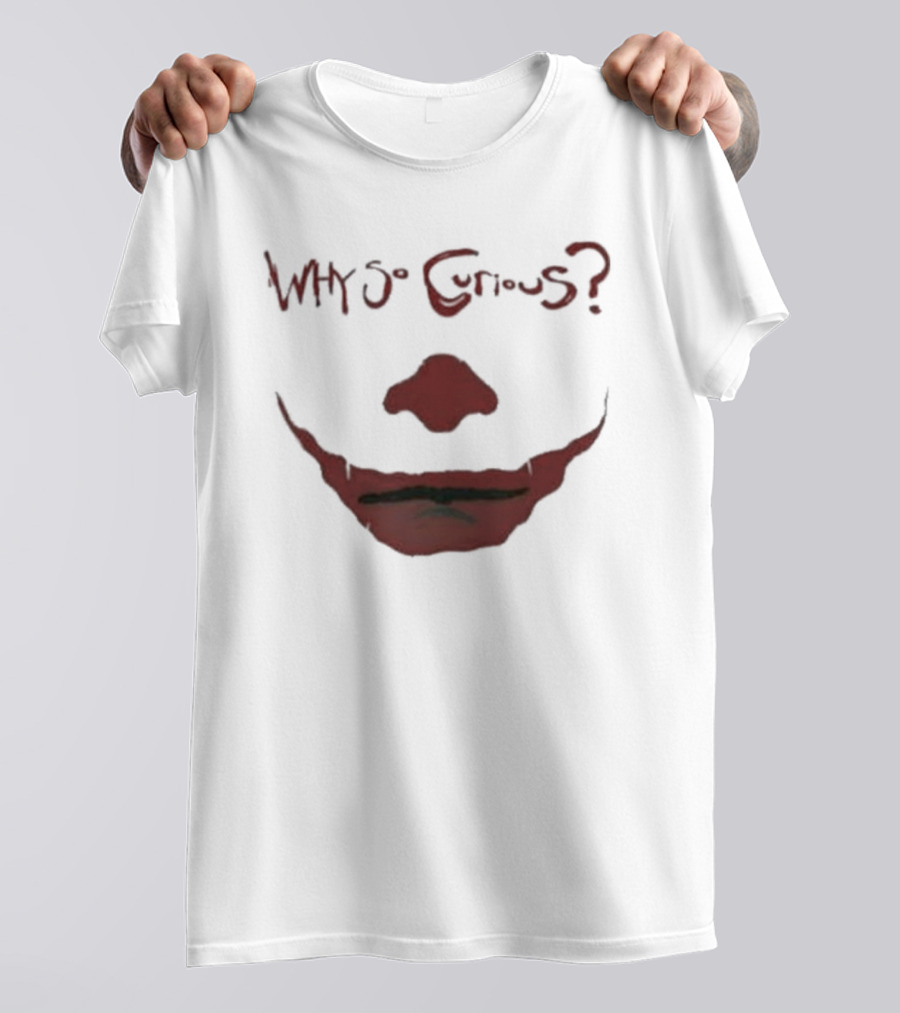 Why So Curious Joker Face Red Grin T-Shirt