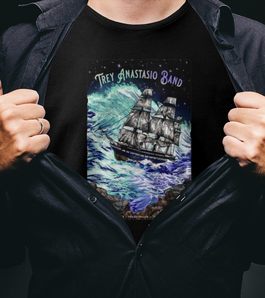 Trey Anastasio Band July 6 Ship In Stormy Sea T-Shirt