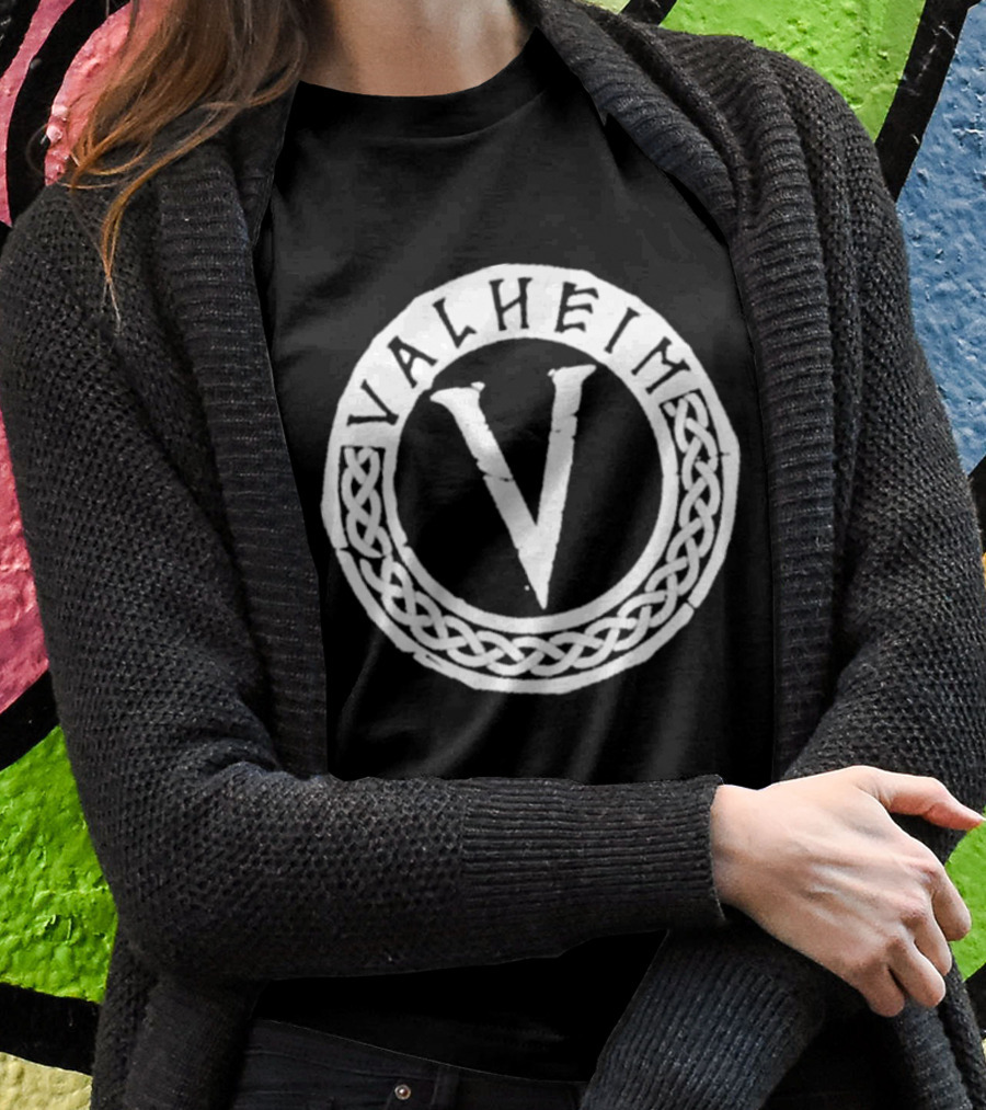 Valheim Emblem Celtic Knot Circle Badge T-Shirt
