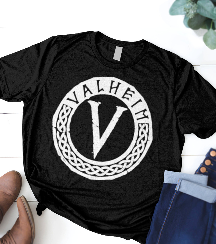 Valheim Emblem Celtic Knot Circle Badge T-Shirt