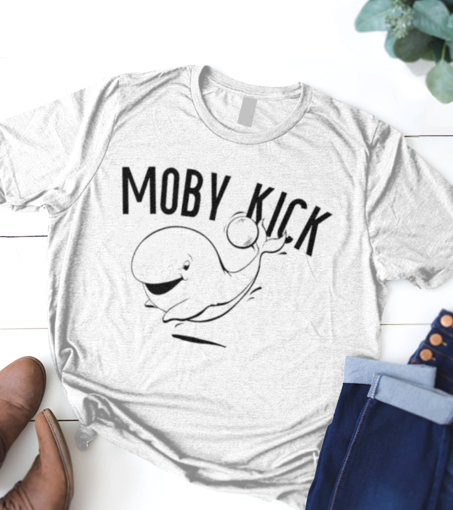 Moby Kick Whale Playing Kickball T-Shirt