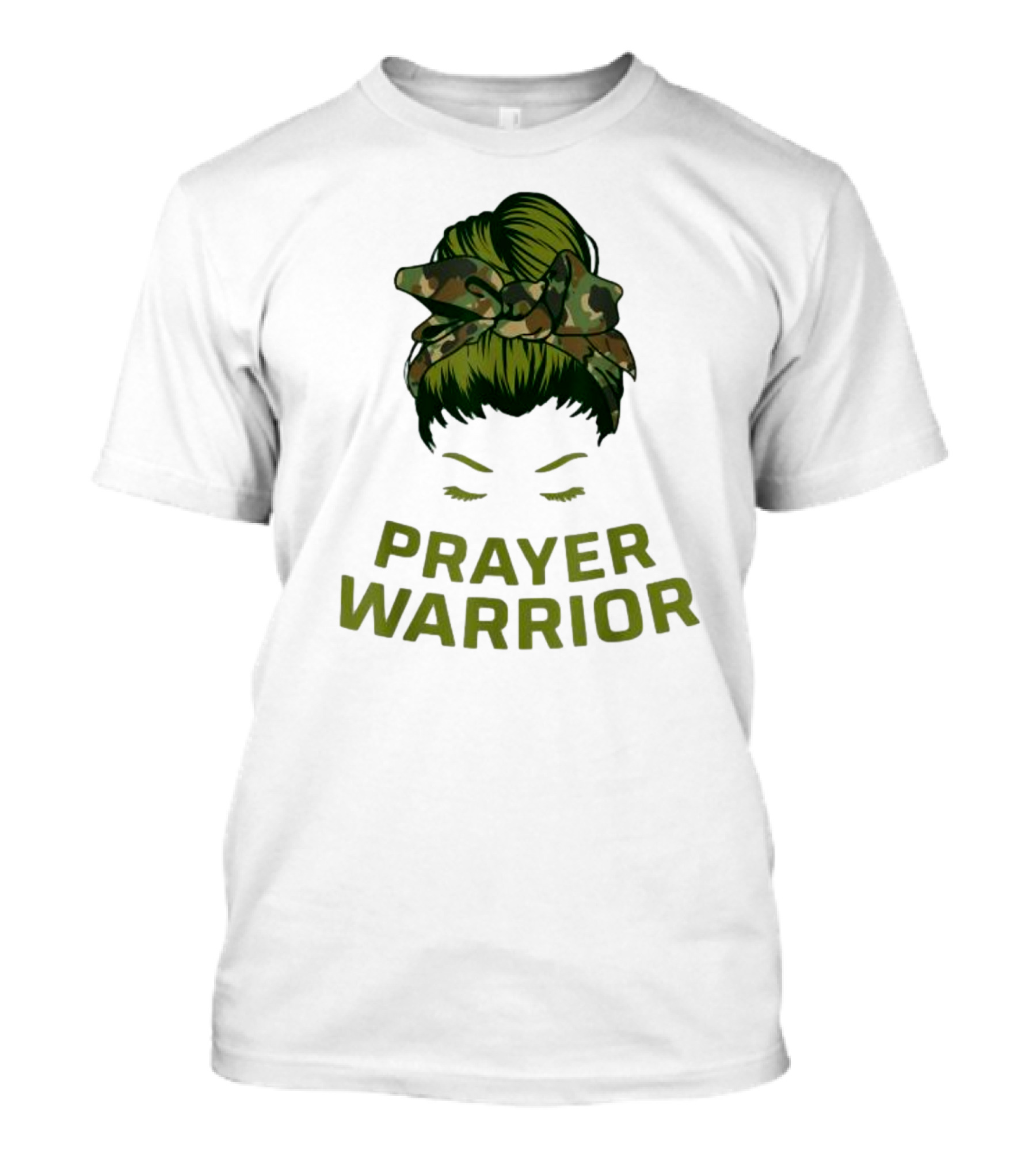 Prayer Warrior Camo Faith God Jesus Christian Women T-Shirt