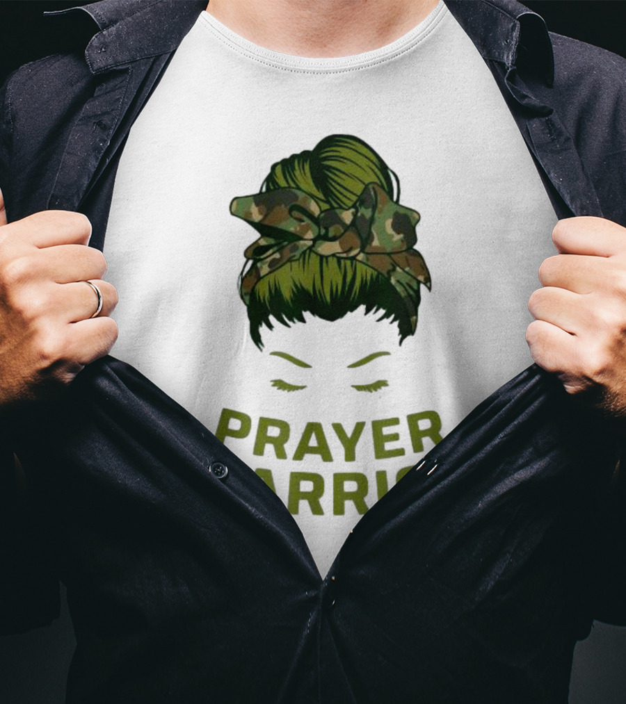 Prayer Warrior Camo Faith God Jesus Christian Women T-Shirt