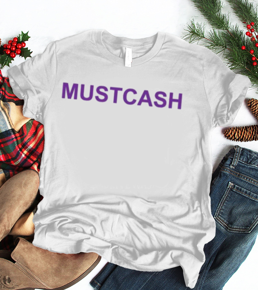 Tony Star Mustcash Purple Text T-Shirt