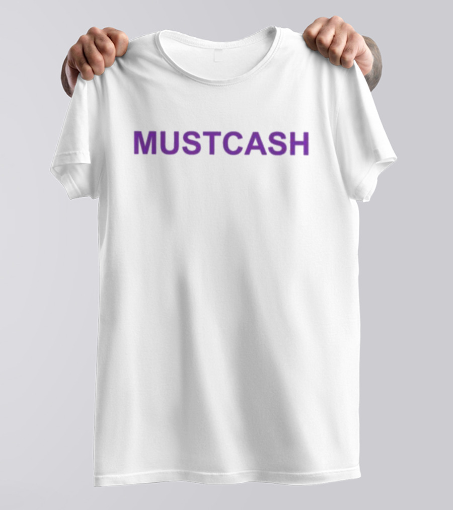 Tony Star Mustcash Purple Text T-Shirt