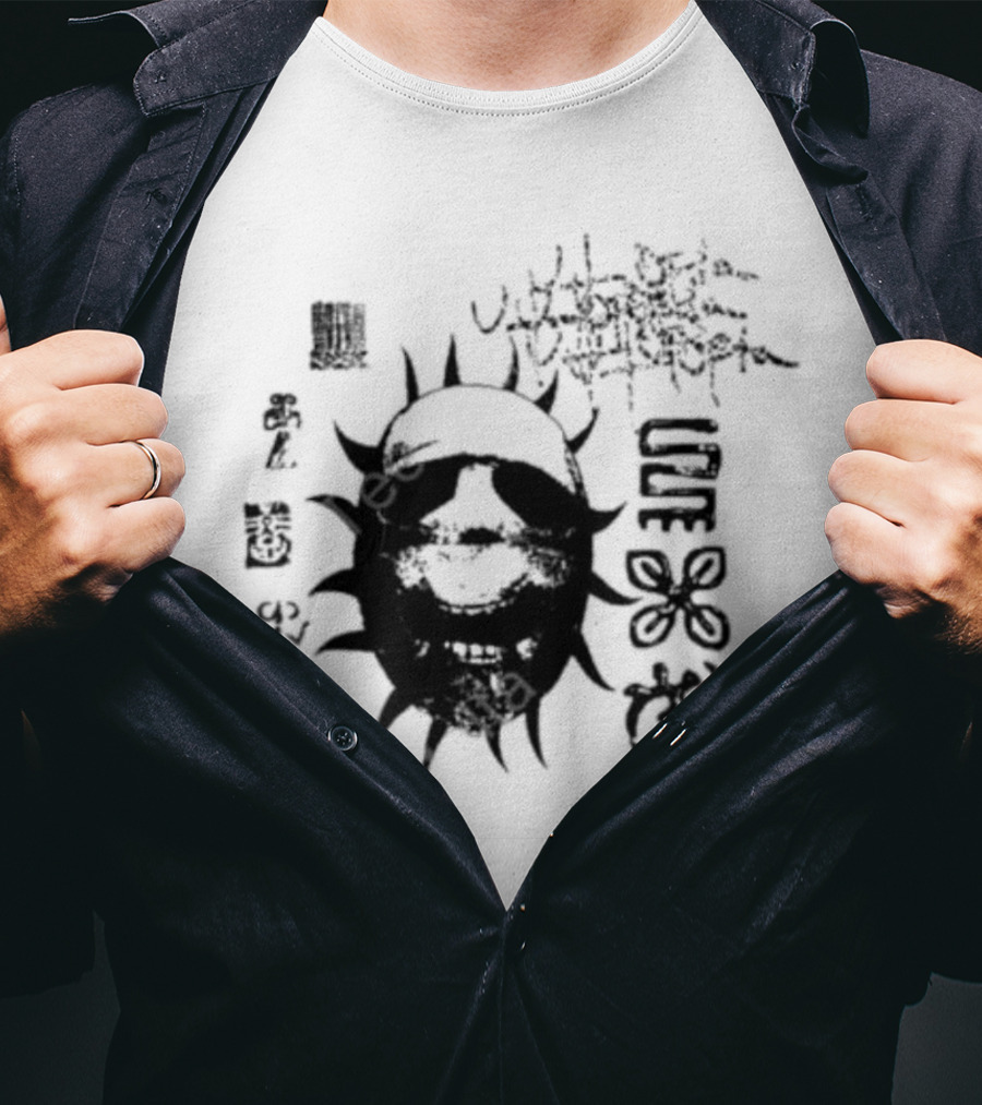 Travisscott Topia Pack Grinning Sun Tribal Symbols T-Shirt