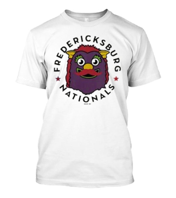 Fredericksburg Nationals Gus Mustache Colorful Mascot T-Shirt