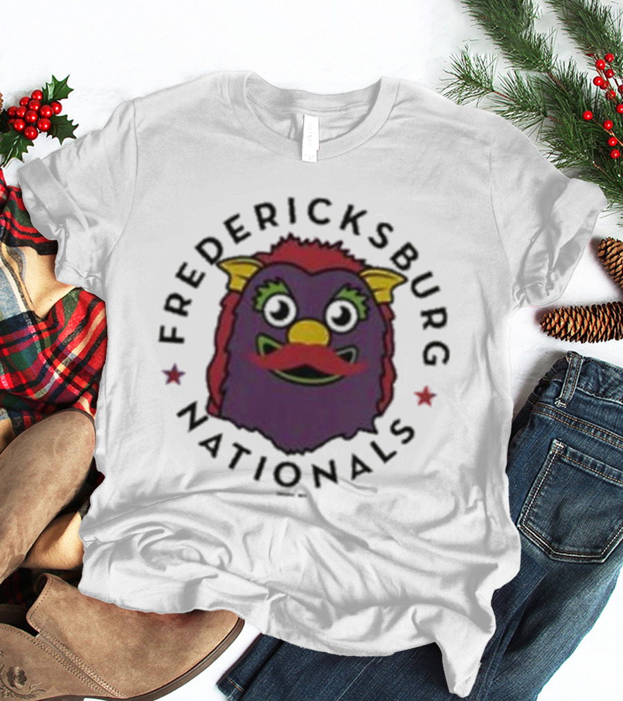 Fredericksburg Nationals Gus Mustache Colorful Mascot T-Shirt