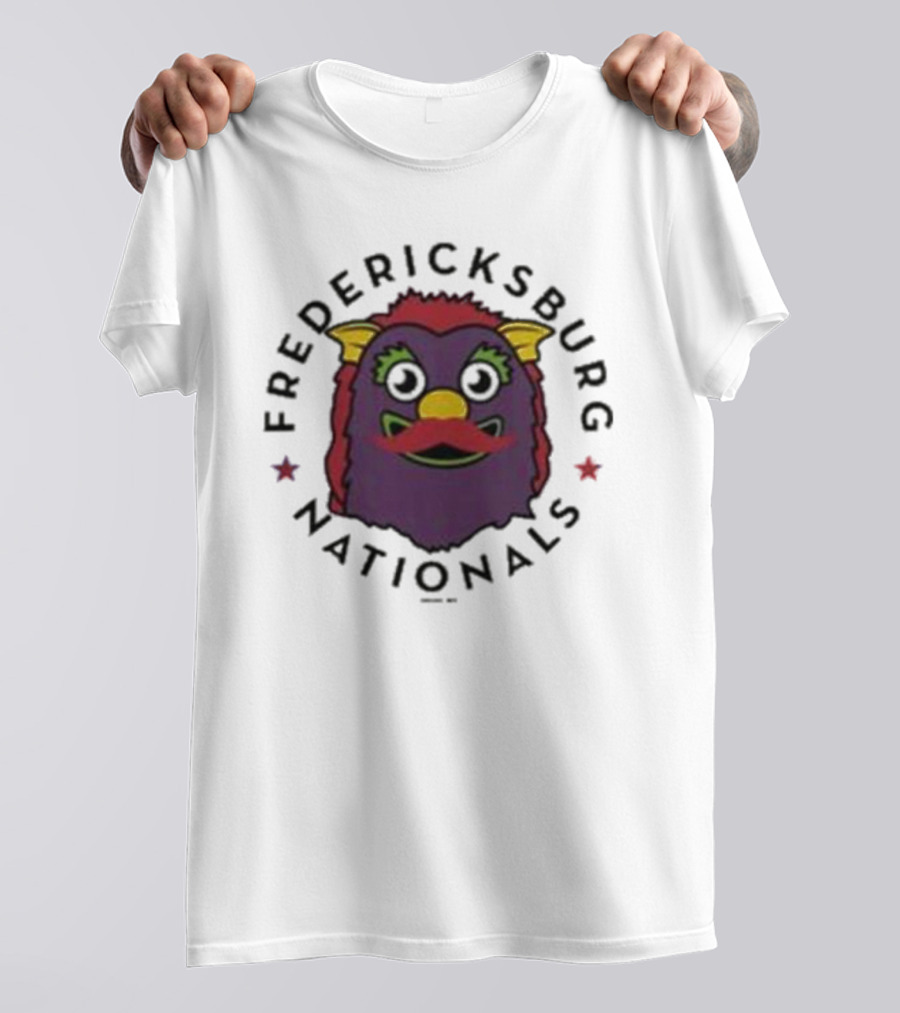 Fredericksburg Nationals Gus Mustache Colorful Mascot T-Shirt