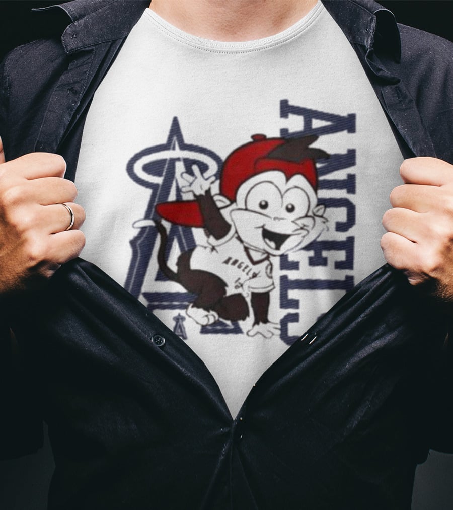 Infant Los Angeles Angels Red Mascot 2.0 Halo T-Shirt