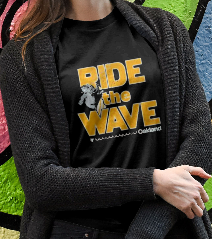 Ride The Wave Oakland Surf Elephant T-Shirt