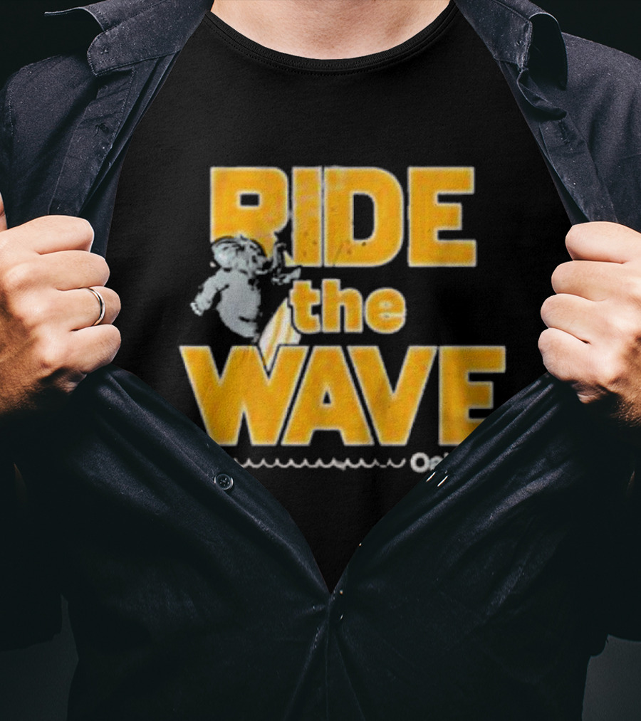 Ride The Wave Oakland Surf Elephant T-Shirt