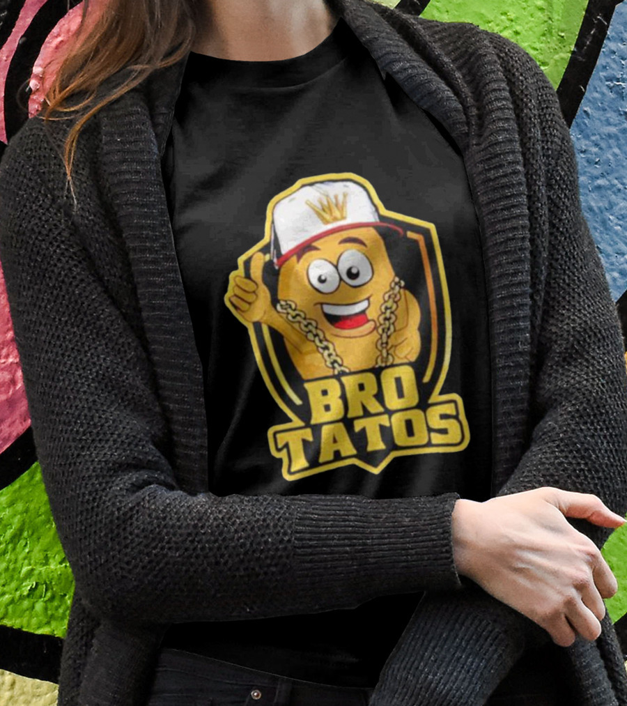 Brotatos Cartoon Potato With Gold Chain And Cap T-Shirt