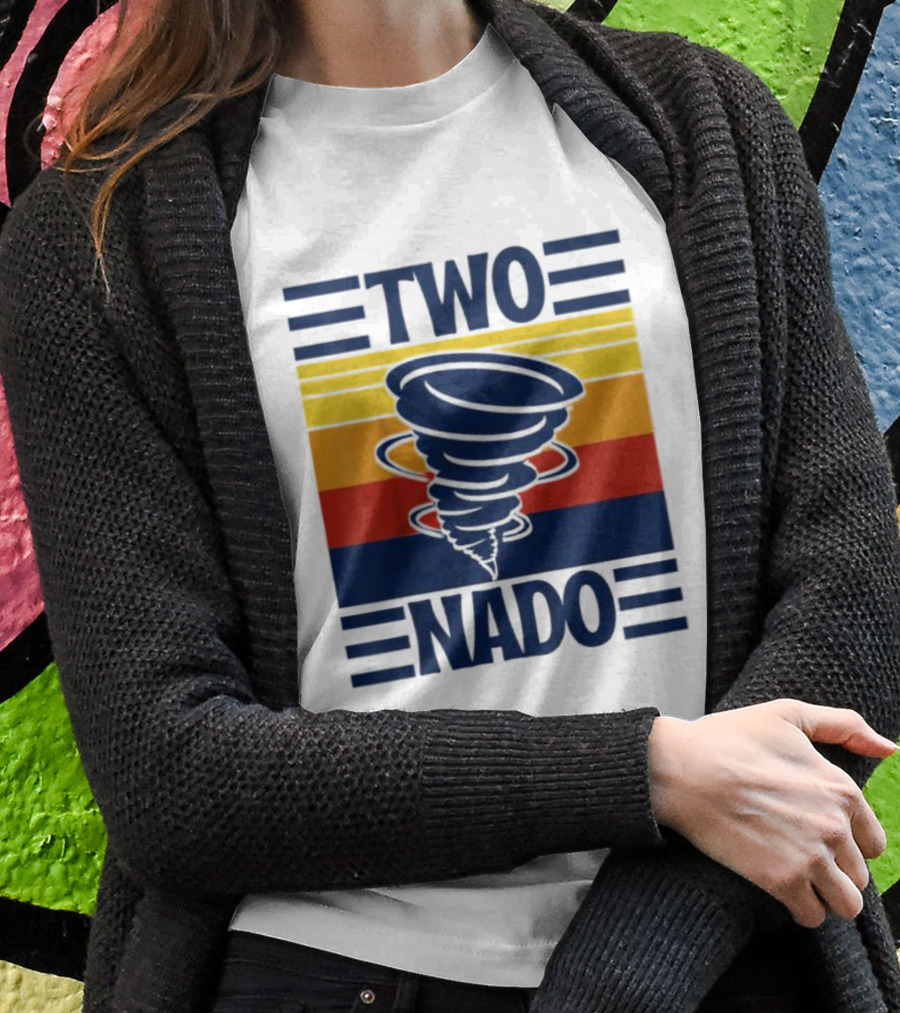 Two Nado Retro Tornado Stripe T-Shirt