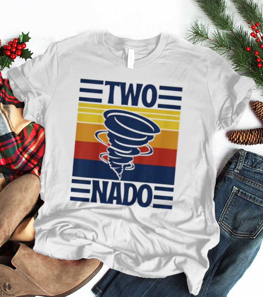 Two Nado Retro Tornado Stripe T-Shirt