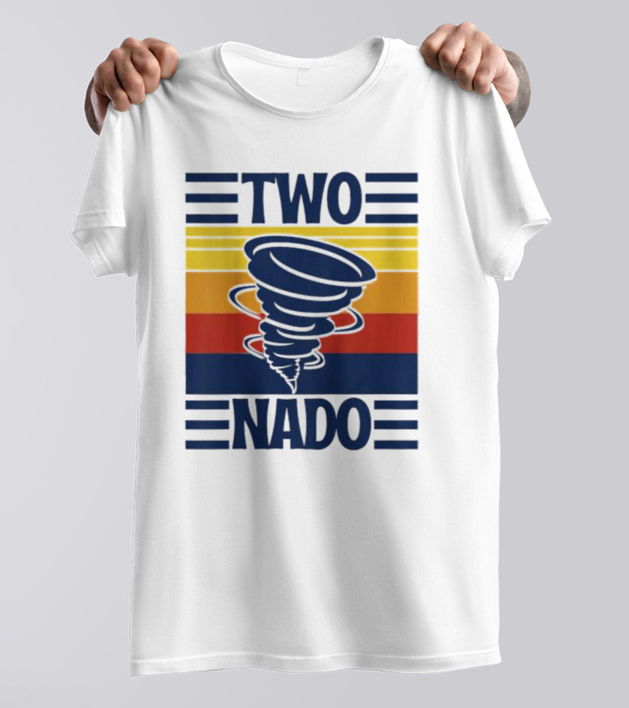 Two Nado Retro Tornado Stripe T-Shirt