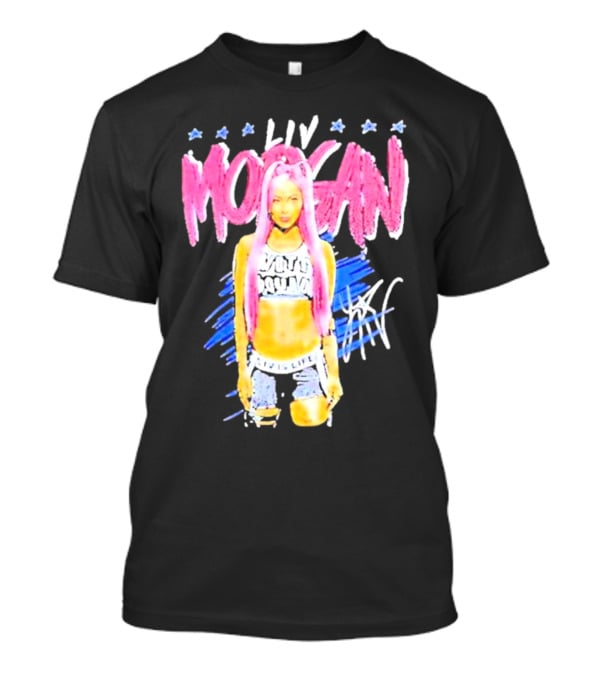 Liv Morgan Pop Signature Blue Stars T-Shirt