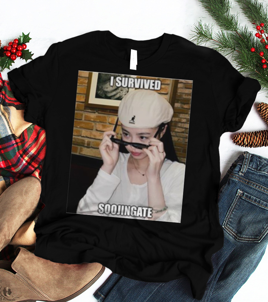 I Survived Soojingate Beret Sunglasses Meme T-Shirt