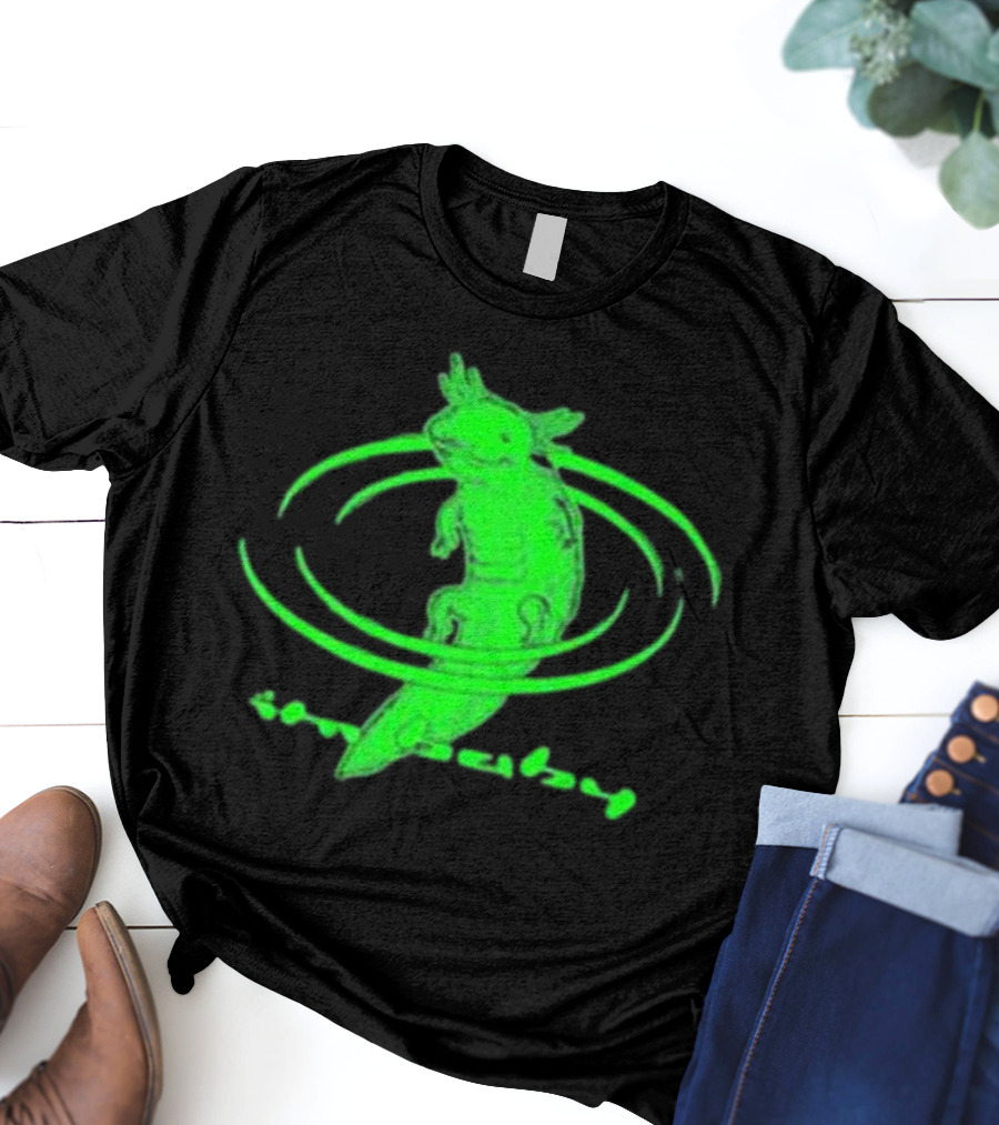 I'M Baby By Dogecore Axolotl Neon Green T-Shirt