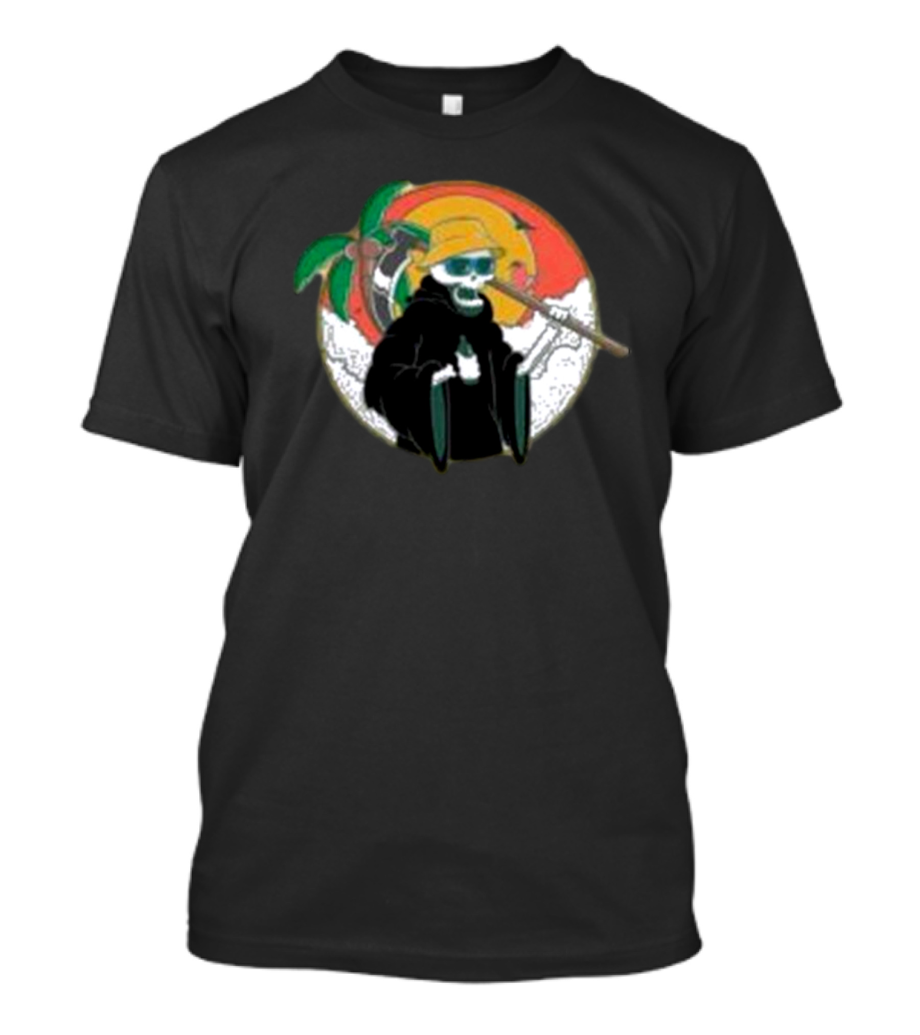 God Of Death On Vacation Grim Reaper Beach Summer T-Shirt