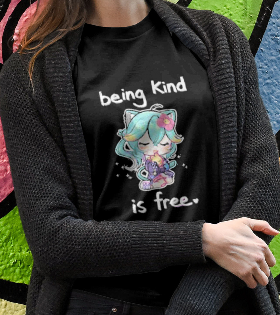 Being Kind Is Free Cute Anime Character Rosedoodles T-Shirt