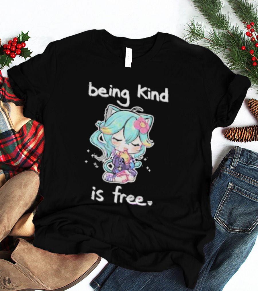 Being Kind Is Free Cute Anime Character Rosedoodles T-Shirt