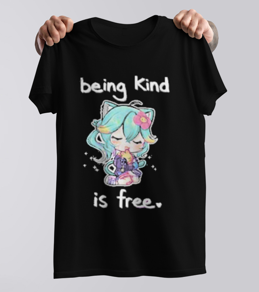 Being Kind Is Free Cute Anime Character Rosedoodles T-Shirt