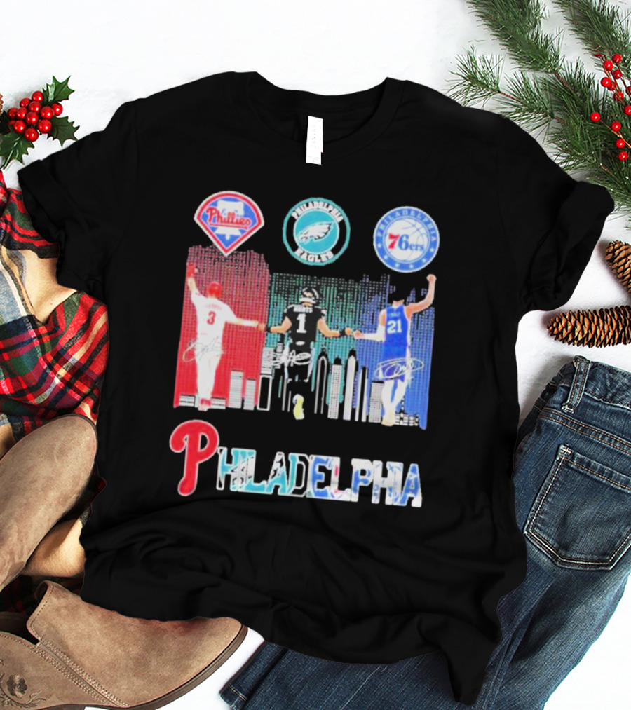 Philadelphia Phillies Eagles 76ers Harper T-Shirt