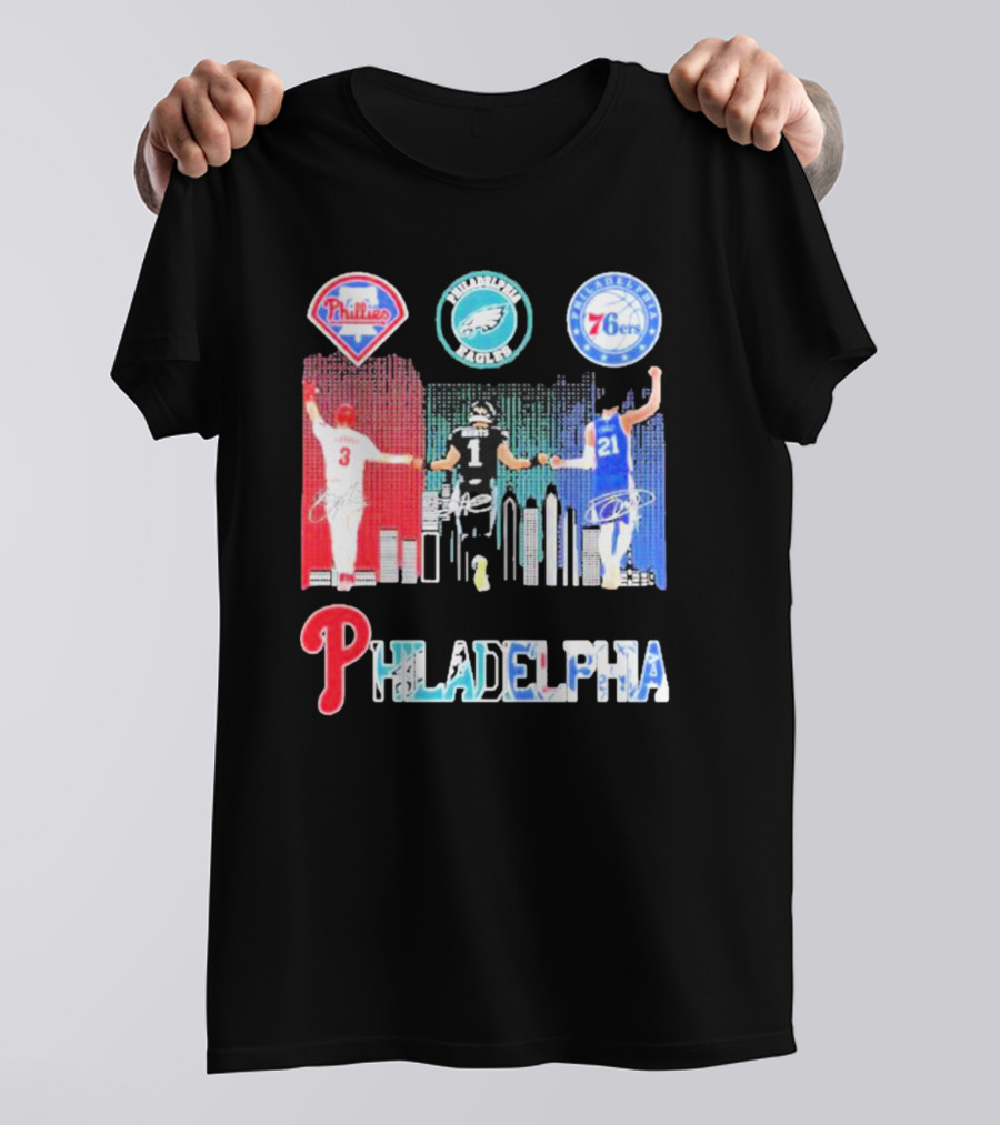 Philadelphia Phillies Eagles 76ers Harper T-Shirt