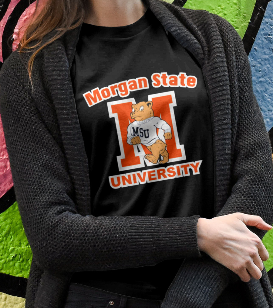 Morgan State University Bear MSU Sweater Logo Throwback T-Shirt
