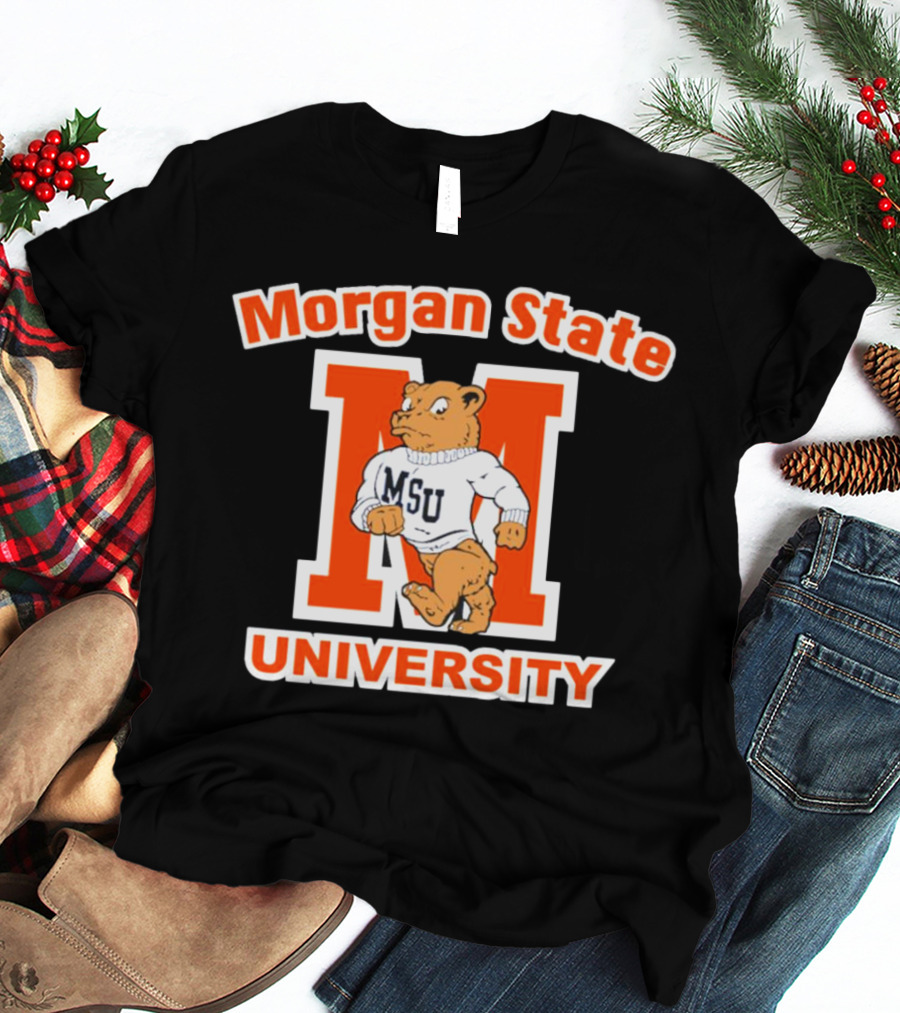 Morgan State University Bear MSU Sweater Logo Throwback T-Shirt