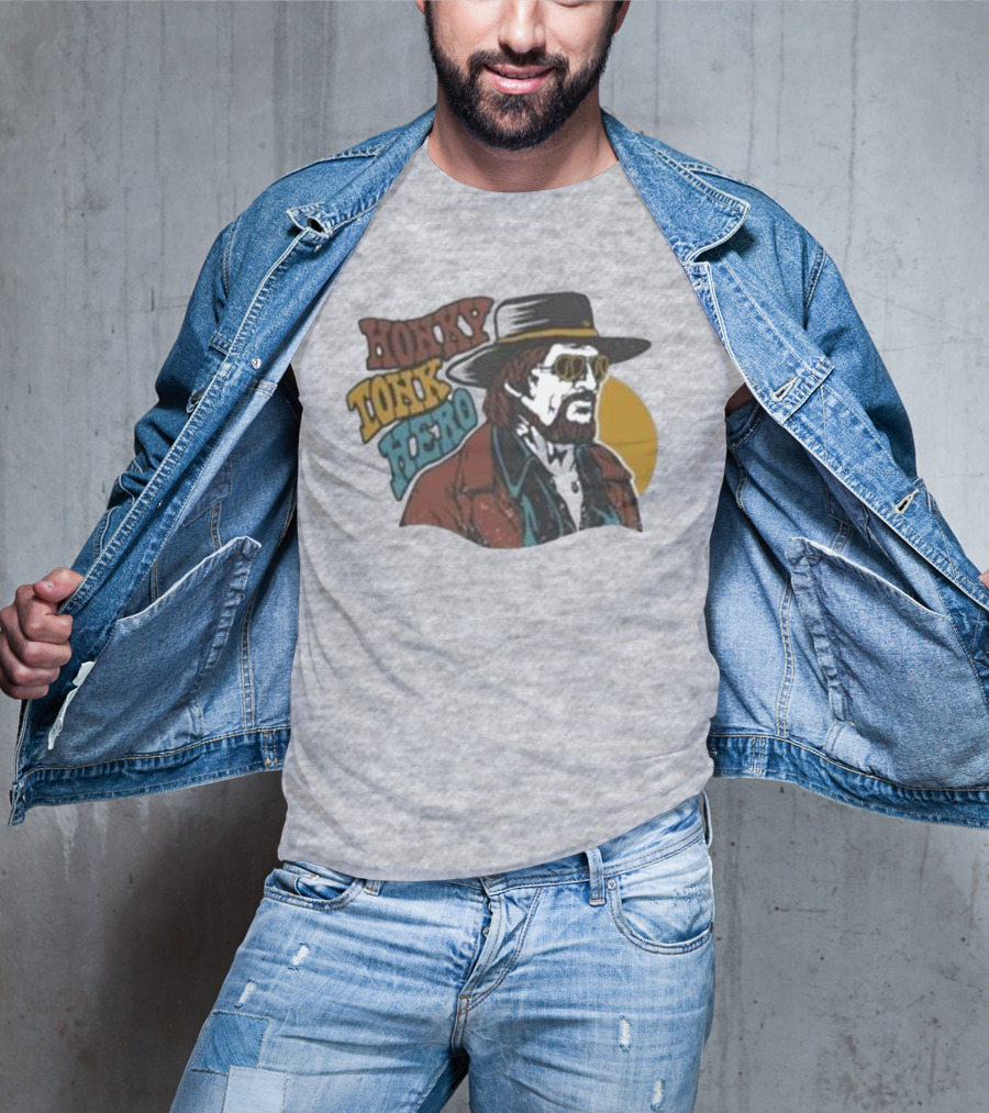 Waylon Jennings Merch Store Honky Tonk Hero T-Shirt