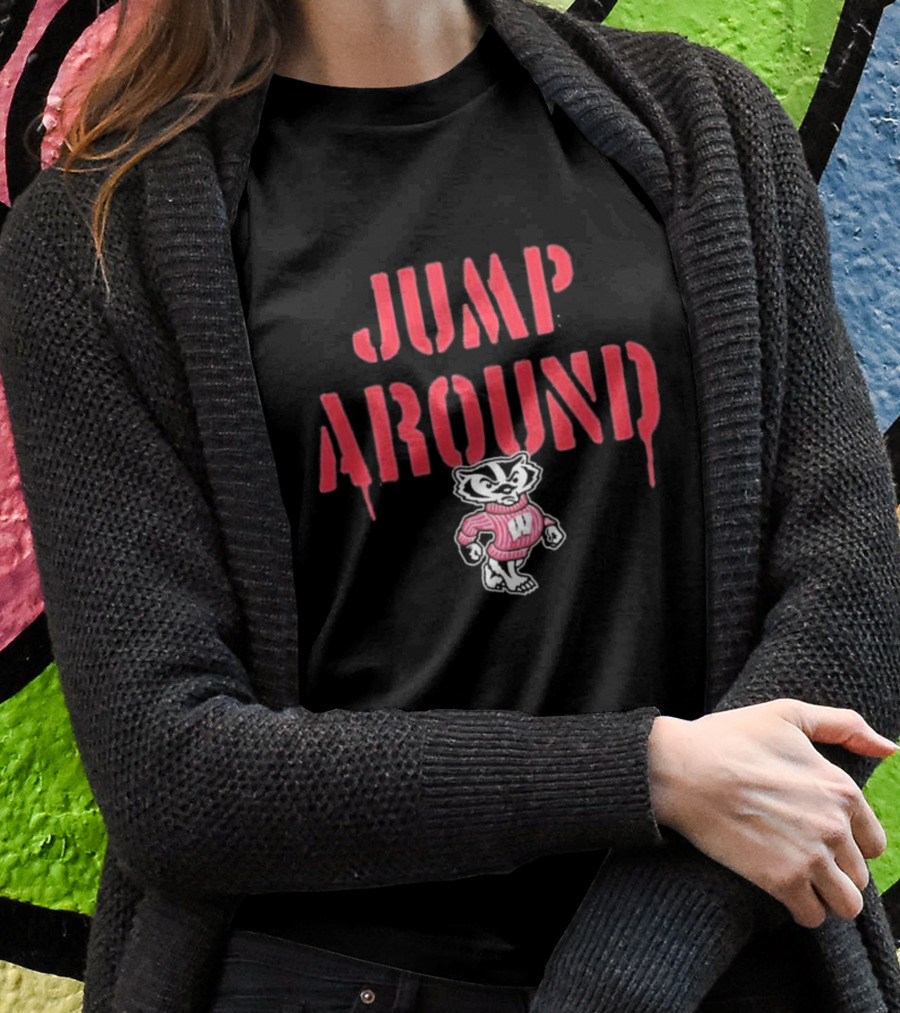 Wisconsin Badgers Hometown Collection Jump Around Bucky Badger T-Shirt